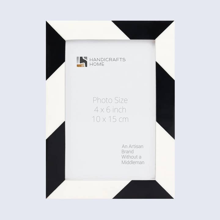 Picture Frame Artisan Bedazzle Black & White, 3 Sizes for wholesale by Muqeem & Brothers