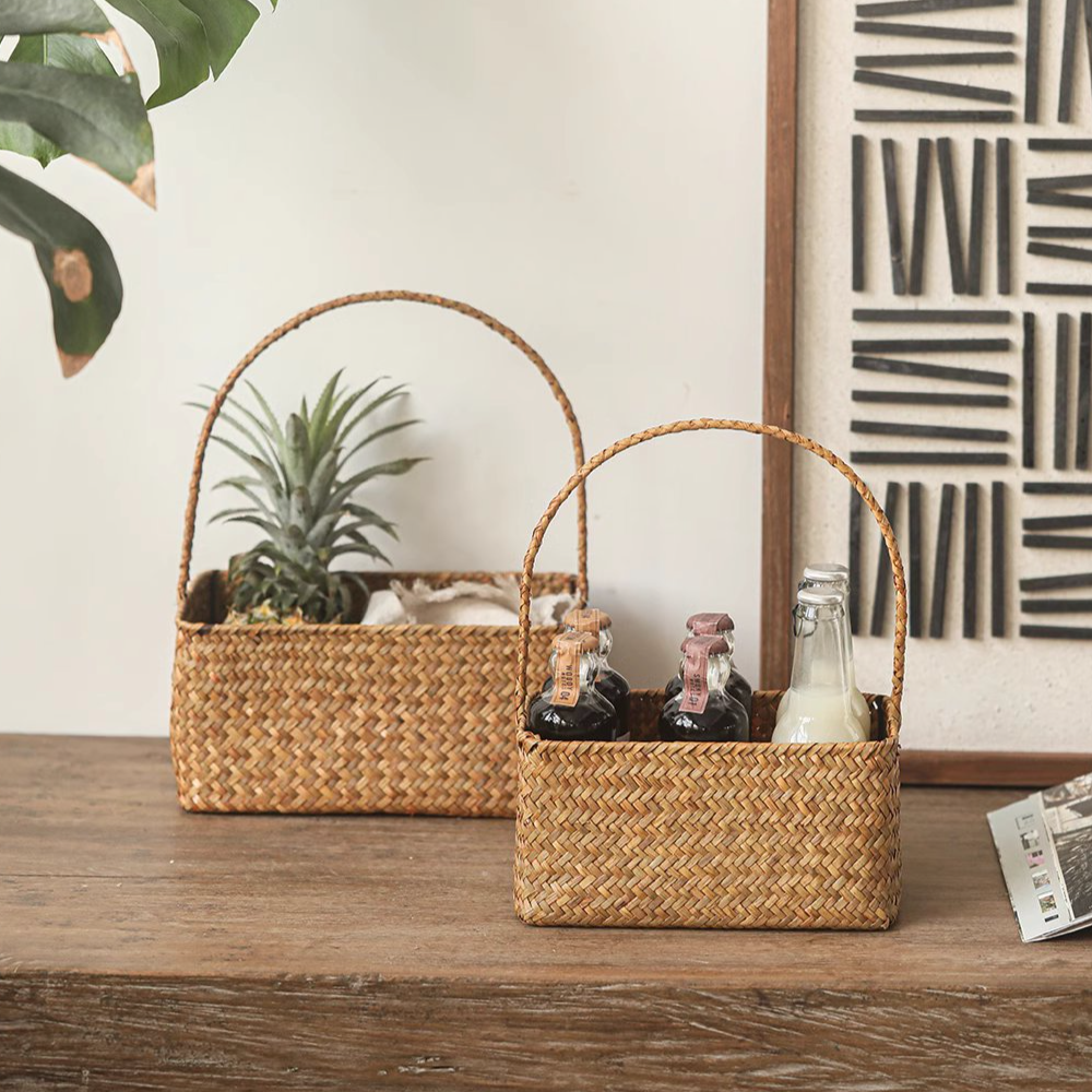 Rustic Reach - Vente Paniers - Organisateur de panier de transport rectangulaire tissé7