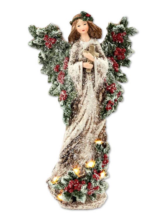 8" Angel/Holly Wings-Ledlights for wholesale by H.J. SHERMAN COMPANY, INC.