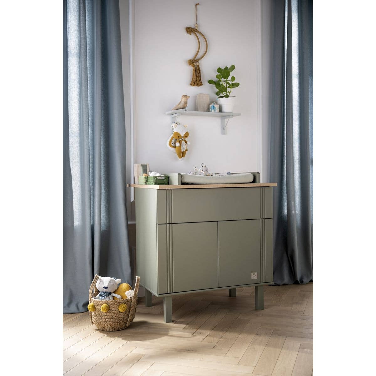 Sauthon - Wholesale Cabinet - ELEONORE KHAKI 1 DRAWER 2 DOOR DRESSER3