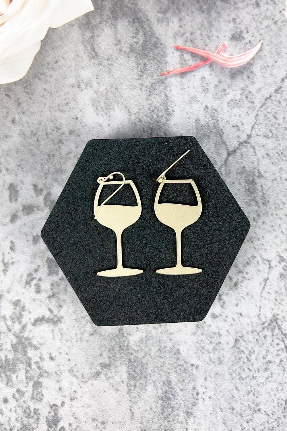 JHP Collection - Wholesale Dangle Earrings - WINE GLASS SHAPE FILIGREE HOOK EARRING8