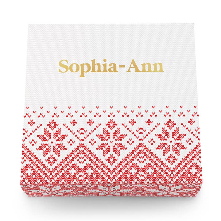 Weddingstar Inc. – Engroshandel Gaveæske – Personlig Strik Sweater Snefnug Julegaveæske0