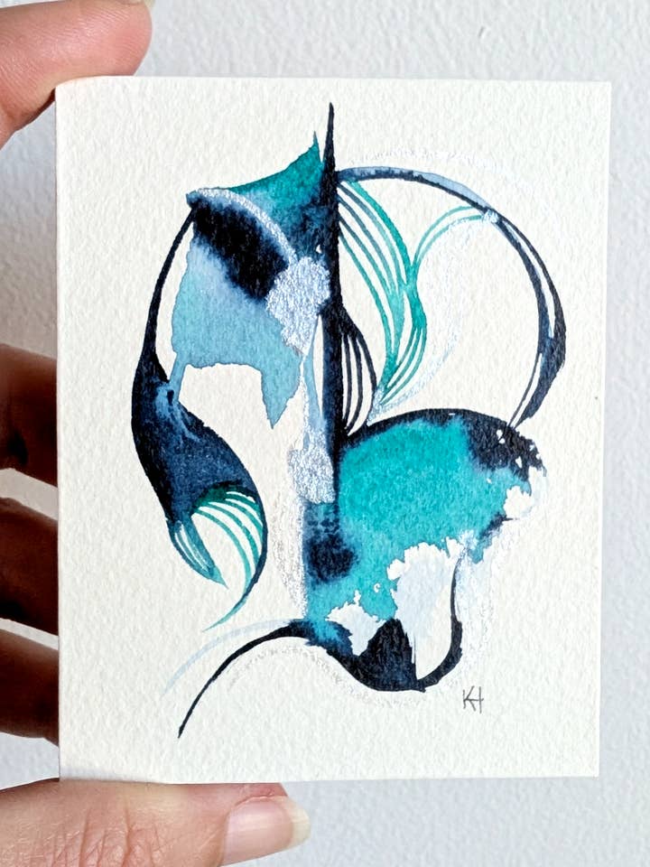 Original Mini Watercolour Artwork Blocks - ABSTRACT for wholesale by Studio Keturah