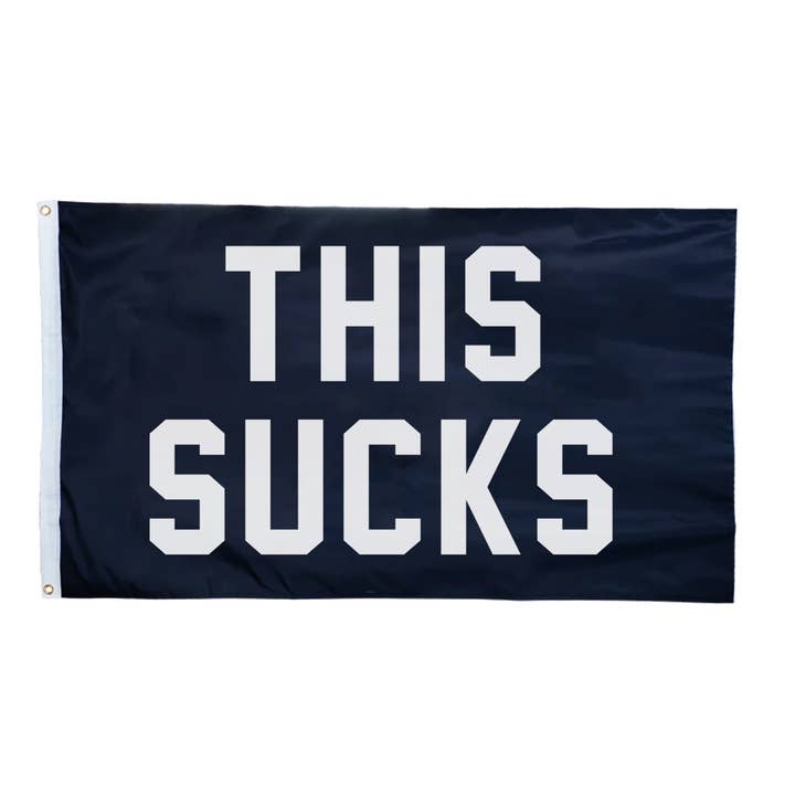 This Sucks Outdoor Flag for wholesale by Oxford Pennant