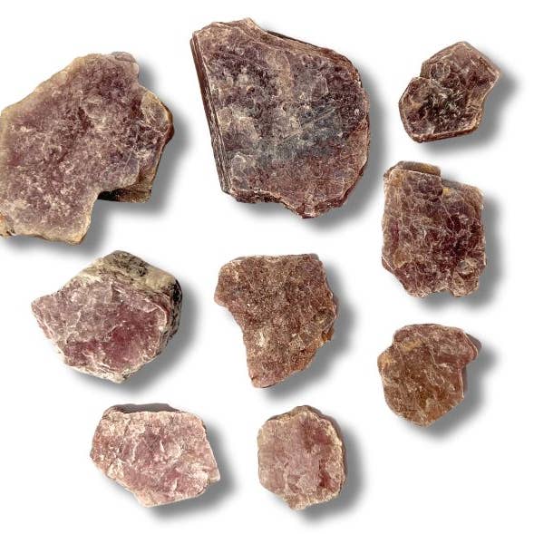 Esemplare piatto di lepidolite per la vendita all'ingrosso da parte di Crystal Magick Wholesale Ltd