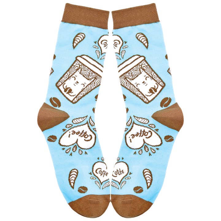 Boogie Toes - Wholesale Socks – Unisex - Coffee Cat - Adult sock - One Hit Wonders - Size M