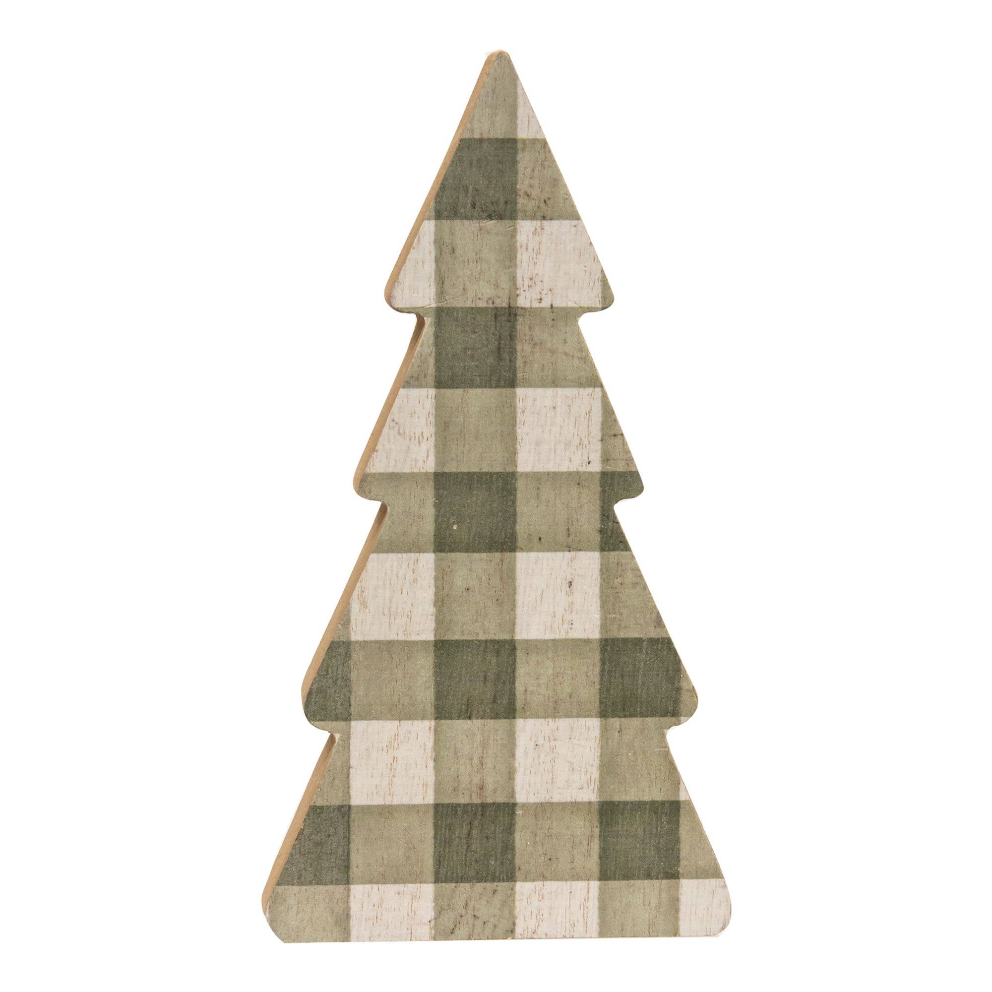 Col House Designs - Wholesale Christmas Decoration - 3/Set, Country Print Chunky Trees3