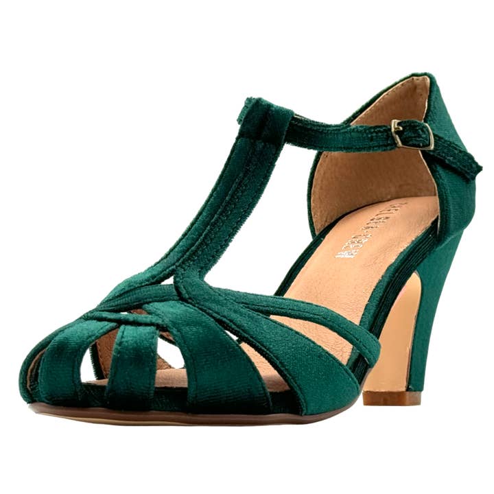 Chelsea Crew - Wholesale High Heels - Women's - Sergi Velvet Caged High Heel Holiday Sandals2