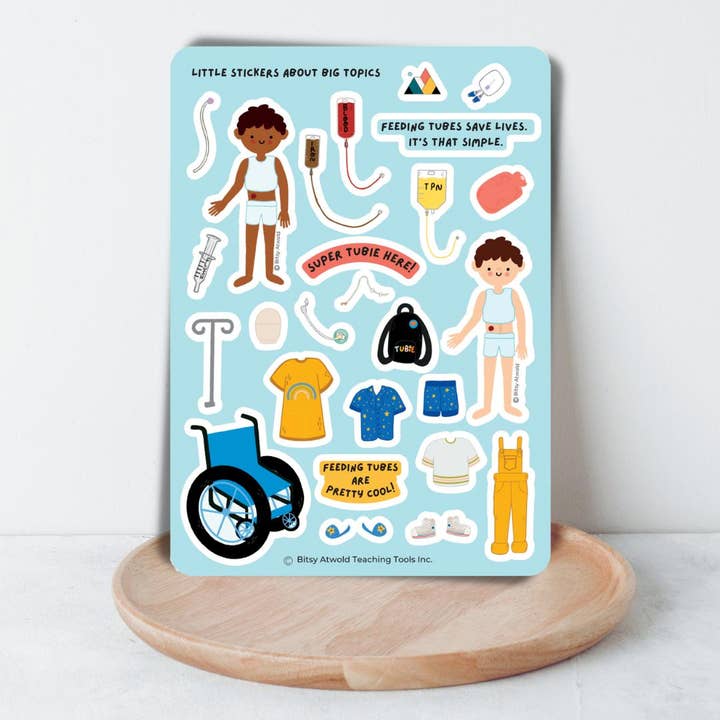 Bitsy Atwold Teaching Tools Inc. - Wholesale Sticker - Sticker Sheet: Feeding Tubes