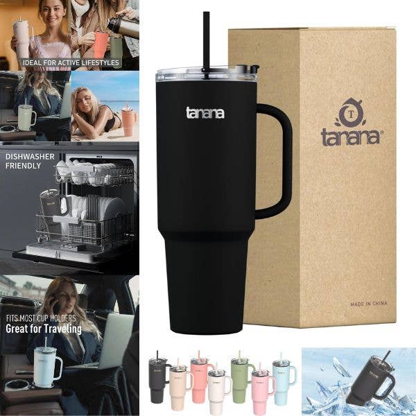 St. Louis Wholesale LLC - Wholesale Insulated Mug/Tumbler - Tanana Drinkware - BLACK - Premium Stainless 40OZ Tumbler