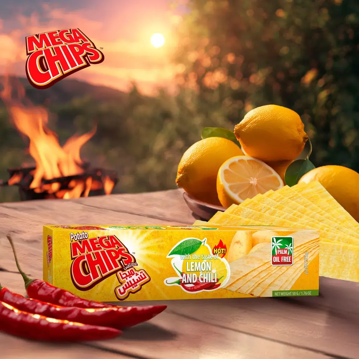 Potato Mega Chips - Venta al por mayor Patatas fritas - MEGA CHIPS DE PAPA CON LIMÓN Y CHILE1