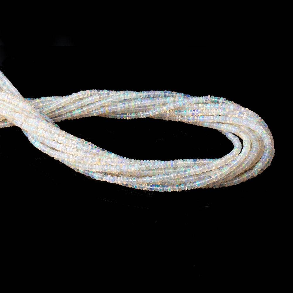 Beads of Cambay - Wholesale Beads - 2.5-3.5mm Ethiopian Opal Plain Rondelle Beads 16 Inch 2851