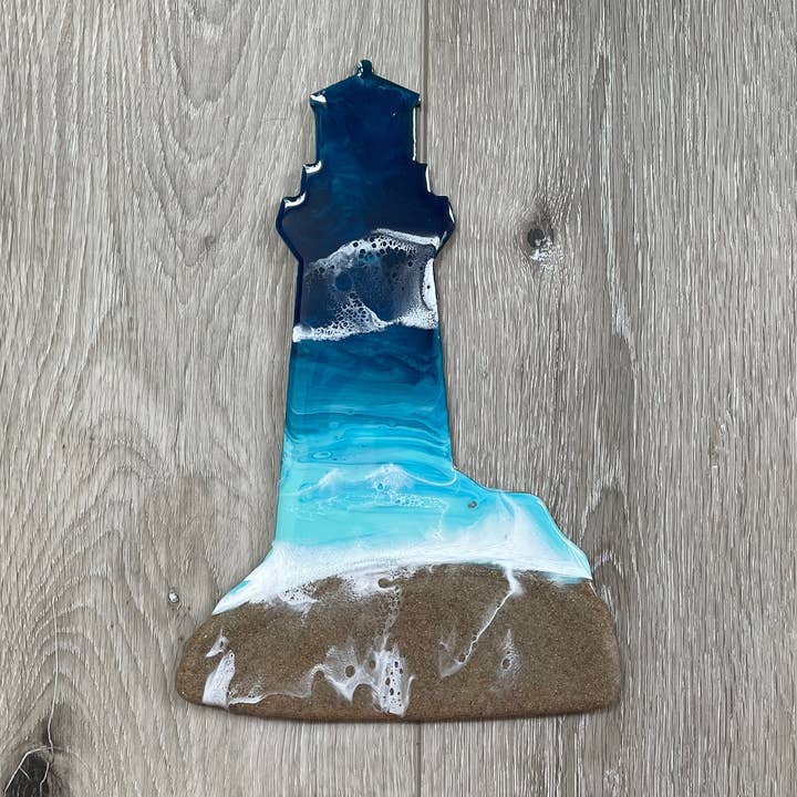 Arte de parede de resina de praia farol por atacado de WLB Designs