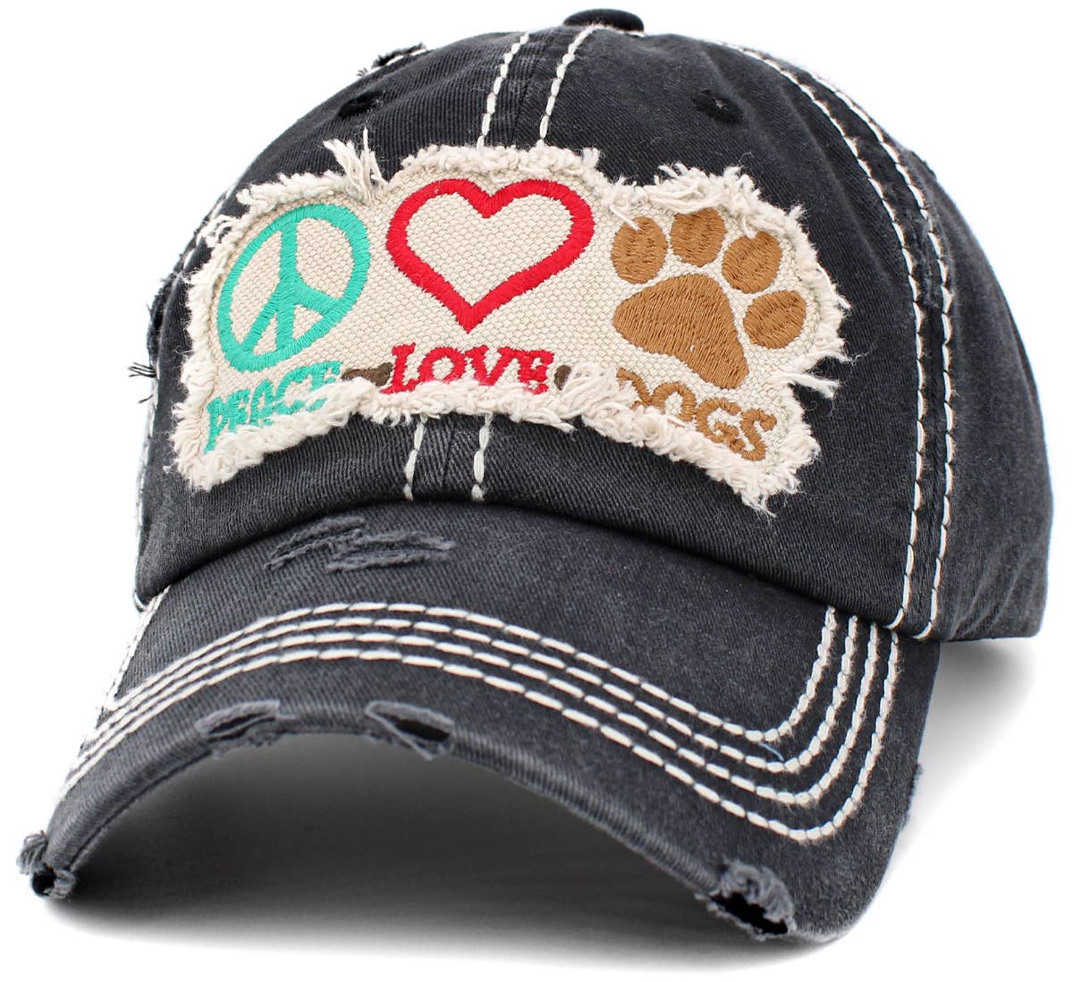KBETHOS - Wholesale Hat Accessory - Women's - Peace Love Dogs Vintage Ballcap15