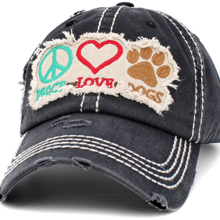 KBETHOS - Wholesale Hat Accessory - Women's - Peace Love Dogs Vintage Ballcap15
