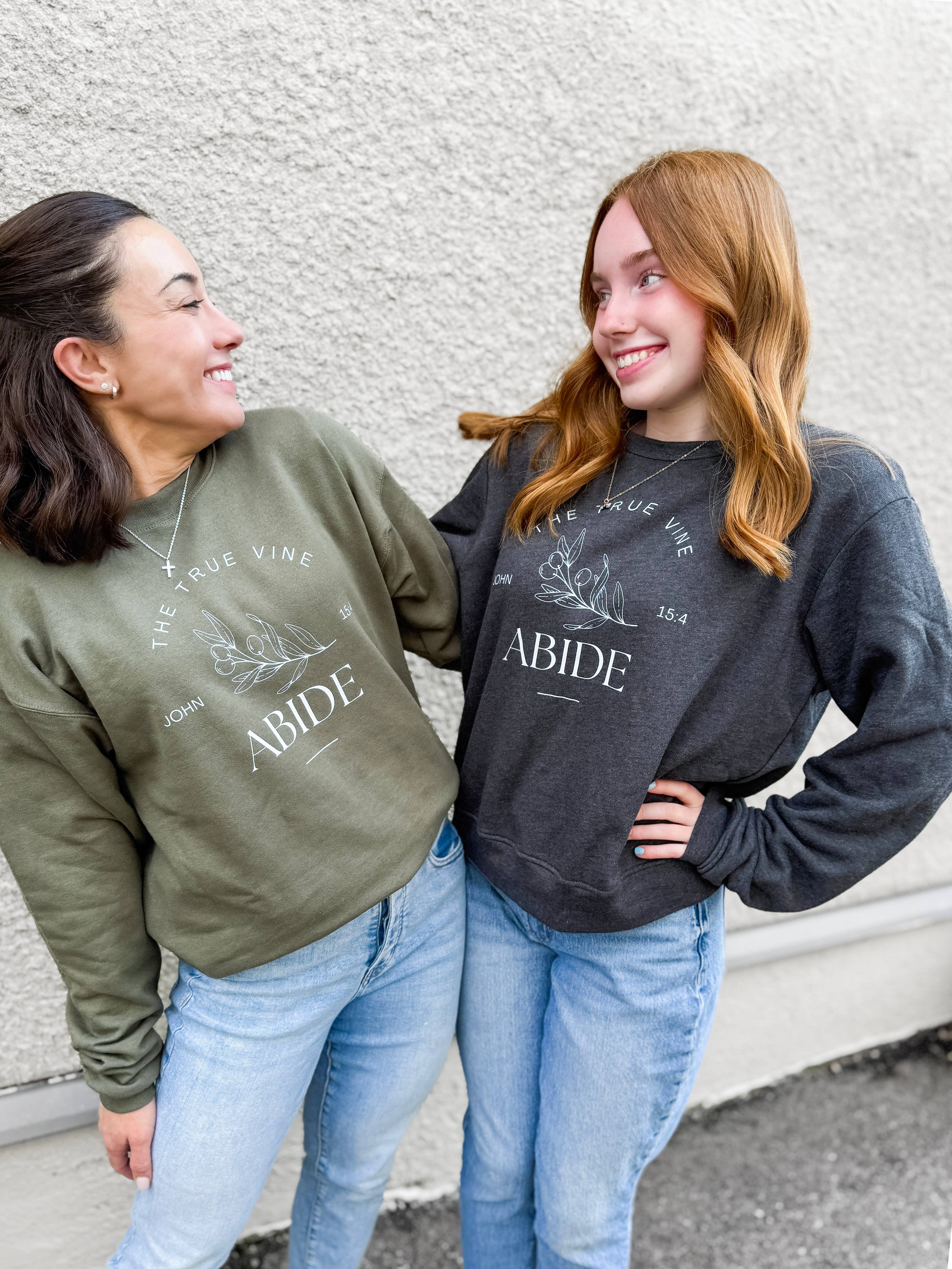 Faith & Life Christian Brands - Wholesale Screen Printed T-Shirt - Women's - Abide Olive Branch Vine Women's Christian Graphic T-Shirt5