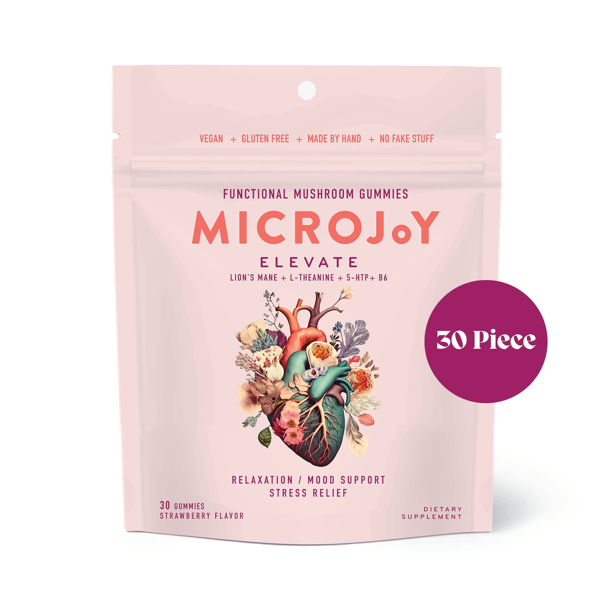 Microjoy - Vente Supplément oral/vitamine - Gommes Élévantes aux Champignons (30) / Complément Végan / Humeur