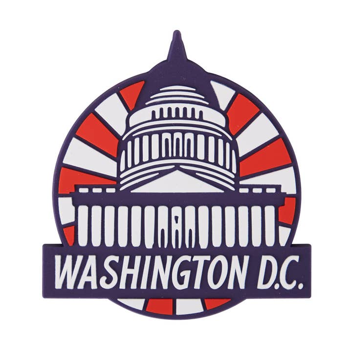 Aimant de réfrigérateur en PVC Washington DC pour la vente par Vagabond Heart