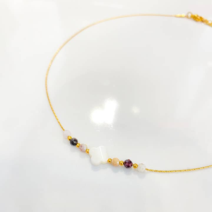 Serpentine clover necklace for wholesale by LITCHI