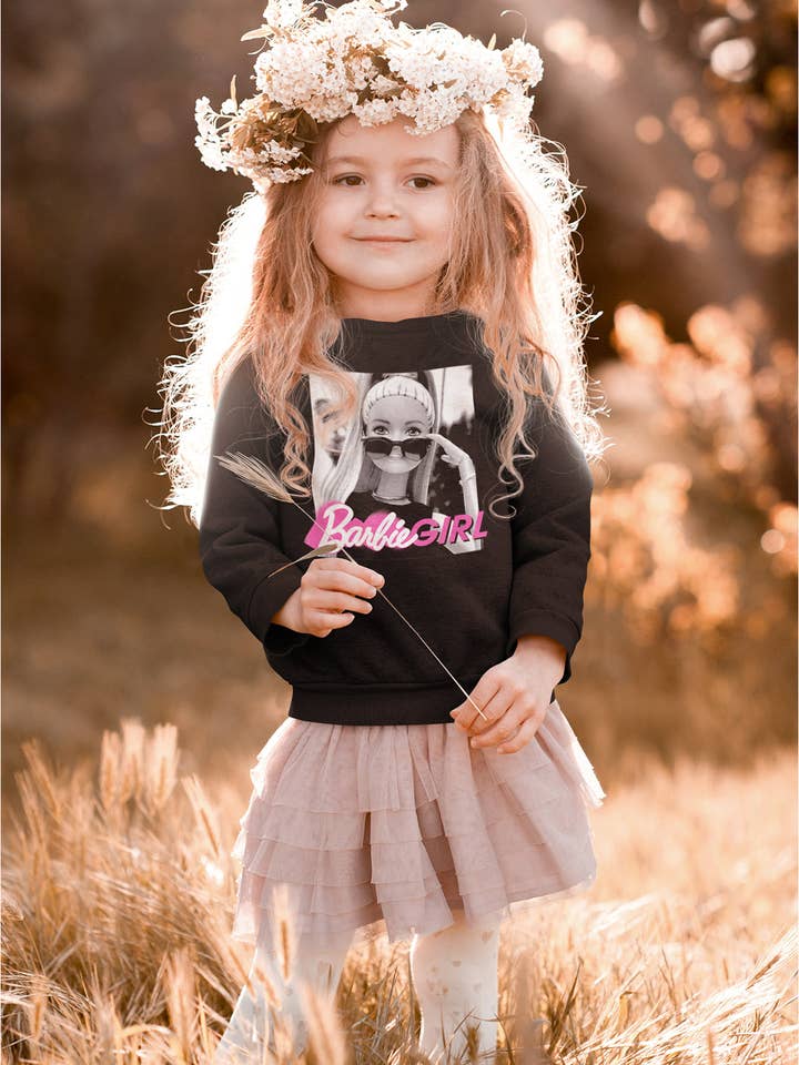 Sweatshirt med rund hals til piger - Barbie Lunette for engroshandel hos IALD