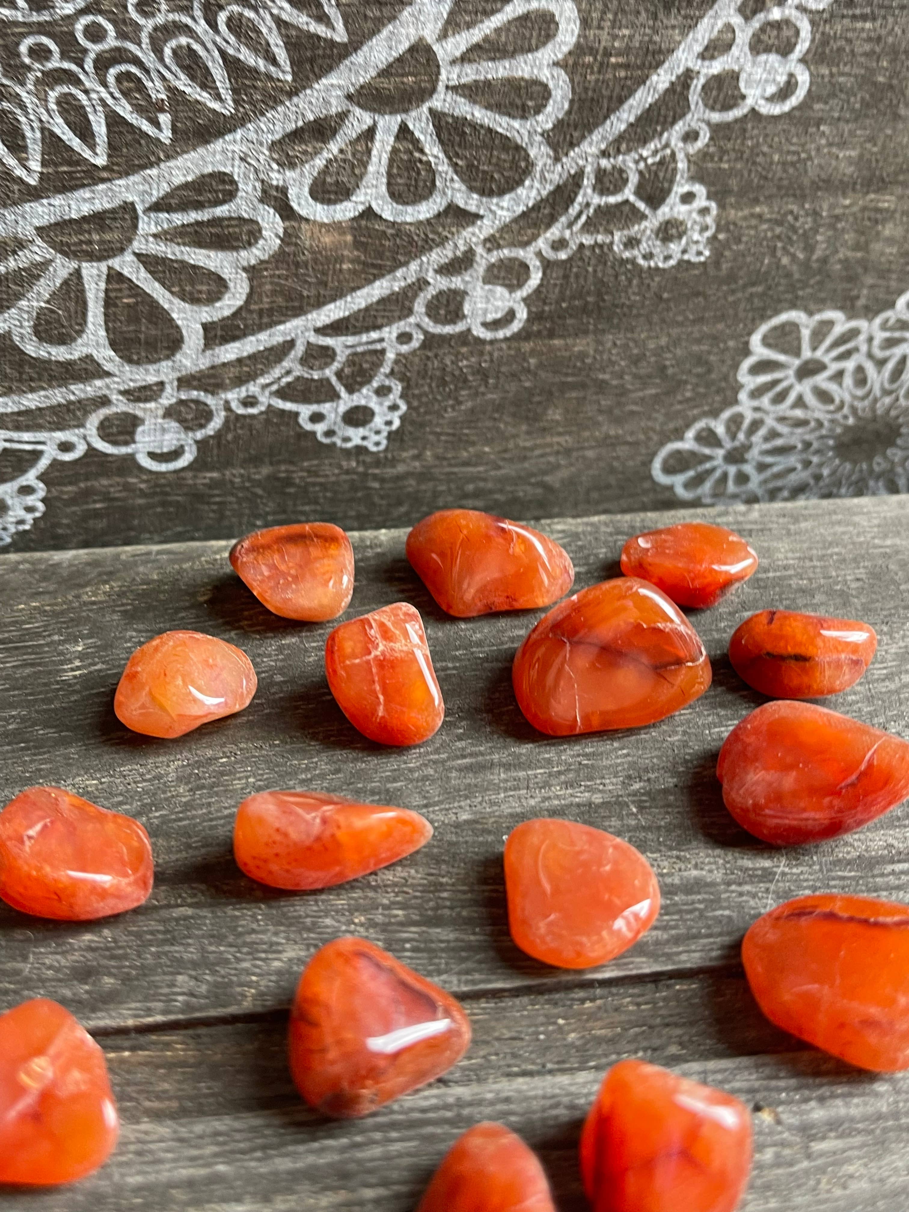 Tumbledshop - Wholesale Spiritual Stone/Crystal - Carnelian Tumbled Stones, You Choose9