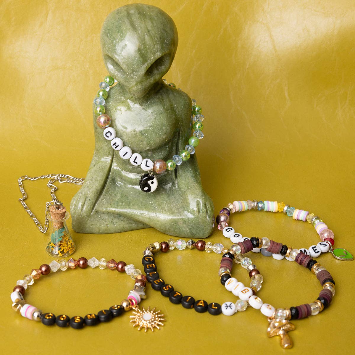 Jewelry Made by Me - Wholesale Individual Charm/Pendant - Mini Glass Potion Bottle Charms with Cork Set of 4 Clear Message in a Bottle for DIY Jewelry & Crafts4