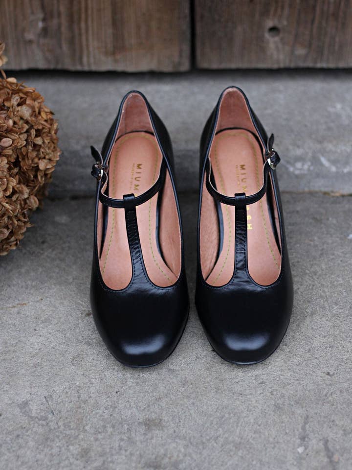 MIUMMASH DAMIAN TOMZIK - Wholesale Low Heels - Women's - Handmade Leather heels (5.5 cm) - Astrid - Black 35-42 5