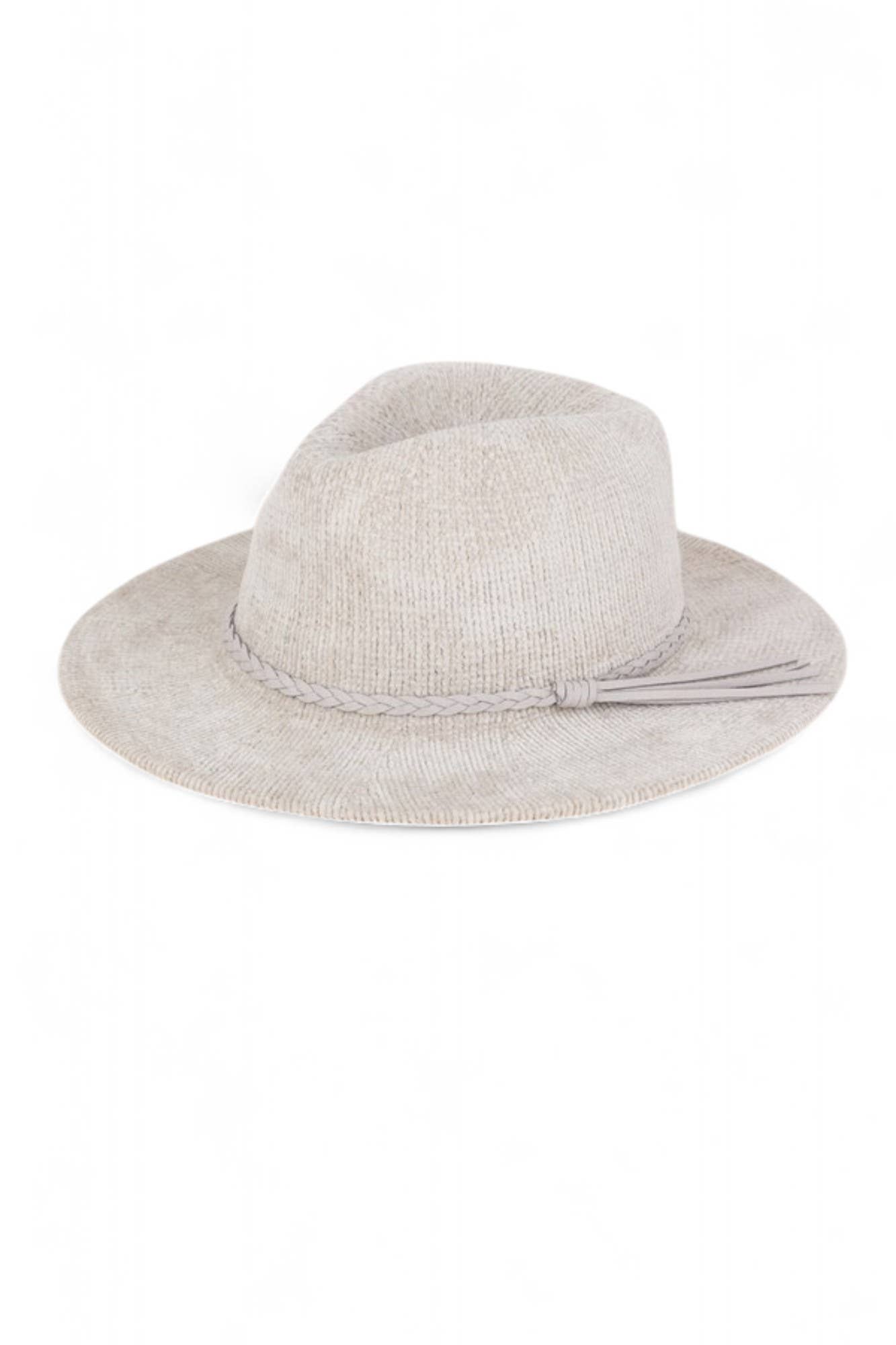 Artini Accessories – Fedora - Mulher por atacado – Fedora com Fita de Chapéu Entrançada em Chenille1