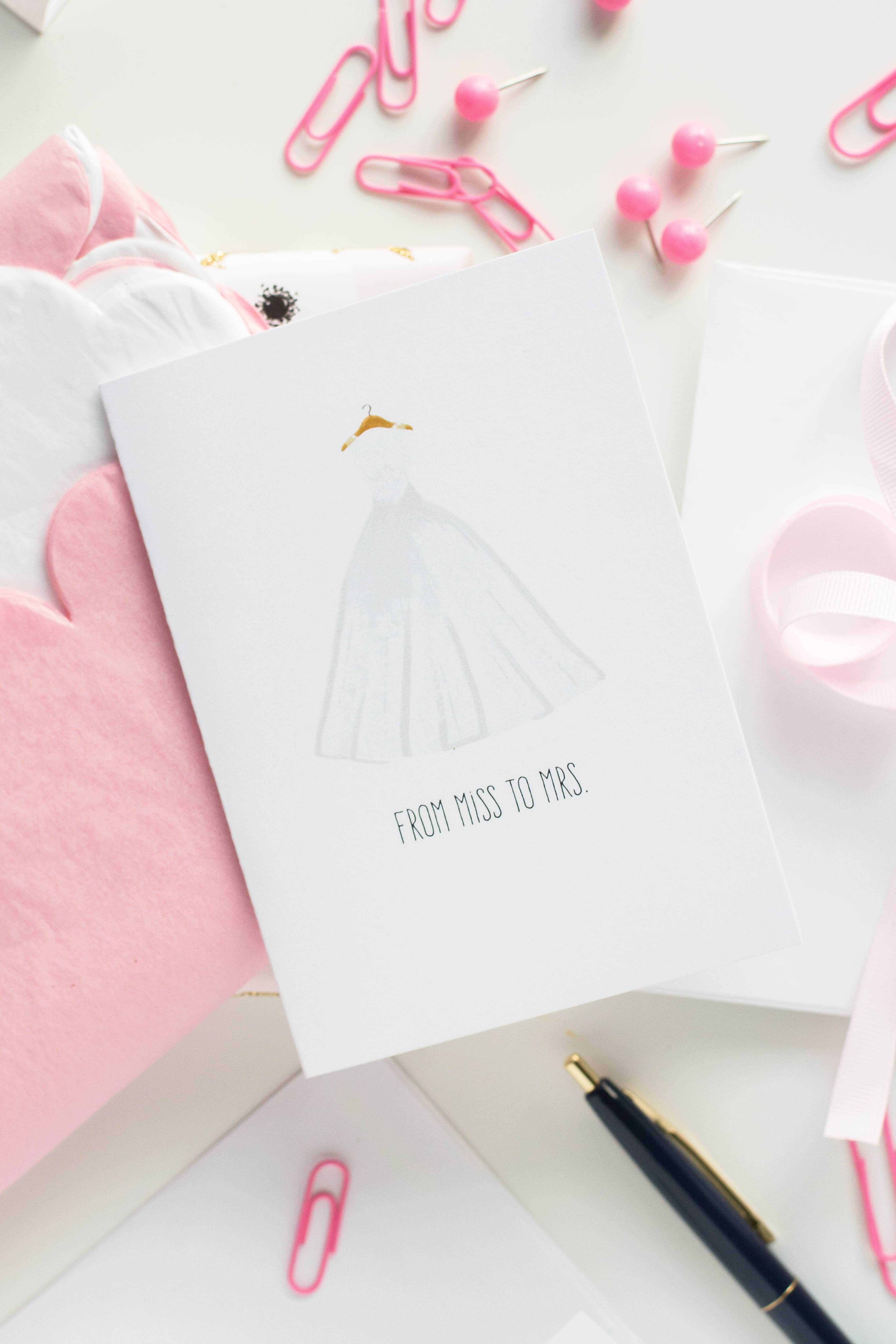 Jaybee Design - Wholesale Babykaartje - Miss To Mrs - Wenskaart1
