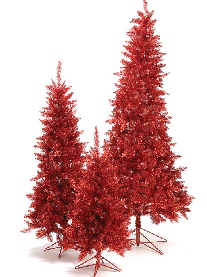 ÁRBOL DELGADO DE ESPUMILLÓN 8' ROJO 47" D para venta al por mayor de Studio Specialties