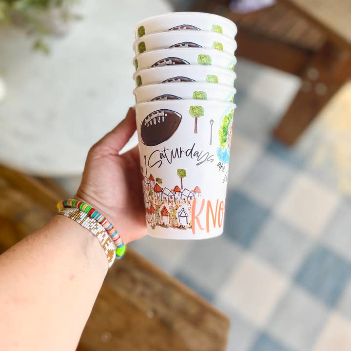 Happy By Rachel, LLC - Wholesale Drinking Glass/Cup - Knoxville Reusable Cups, gifts, collegiate games, alumni