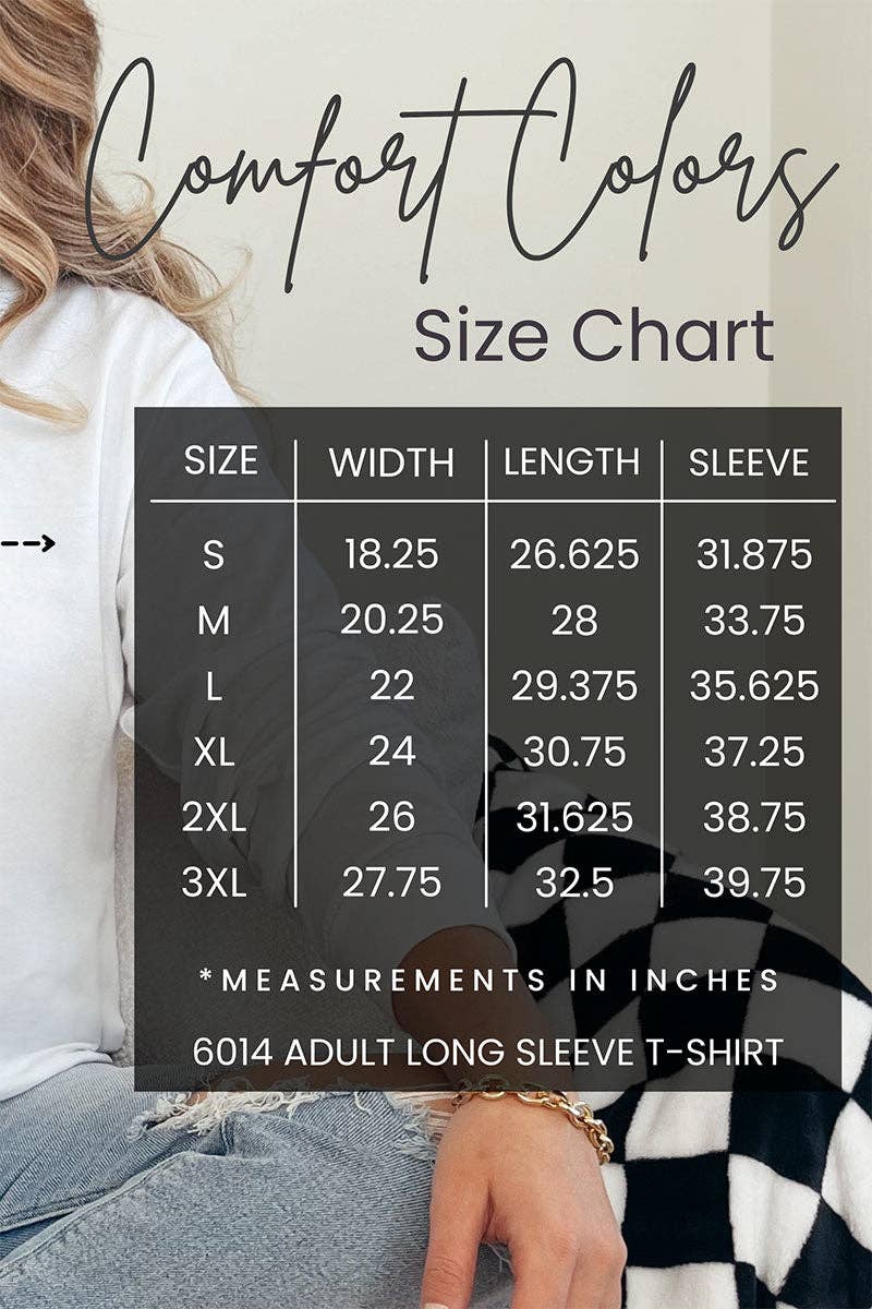 Wholesale Accessory Market - Wholesale Screen Printed T-Shirt - Women's - White Make Heaven Crowded Coquette Comfort Colors Heavyweight Long Sleeve T-Shirt2