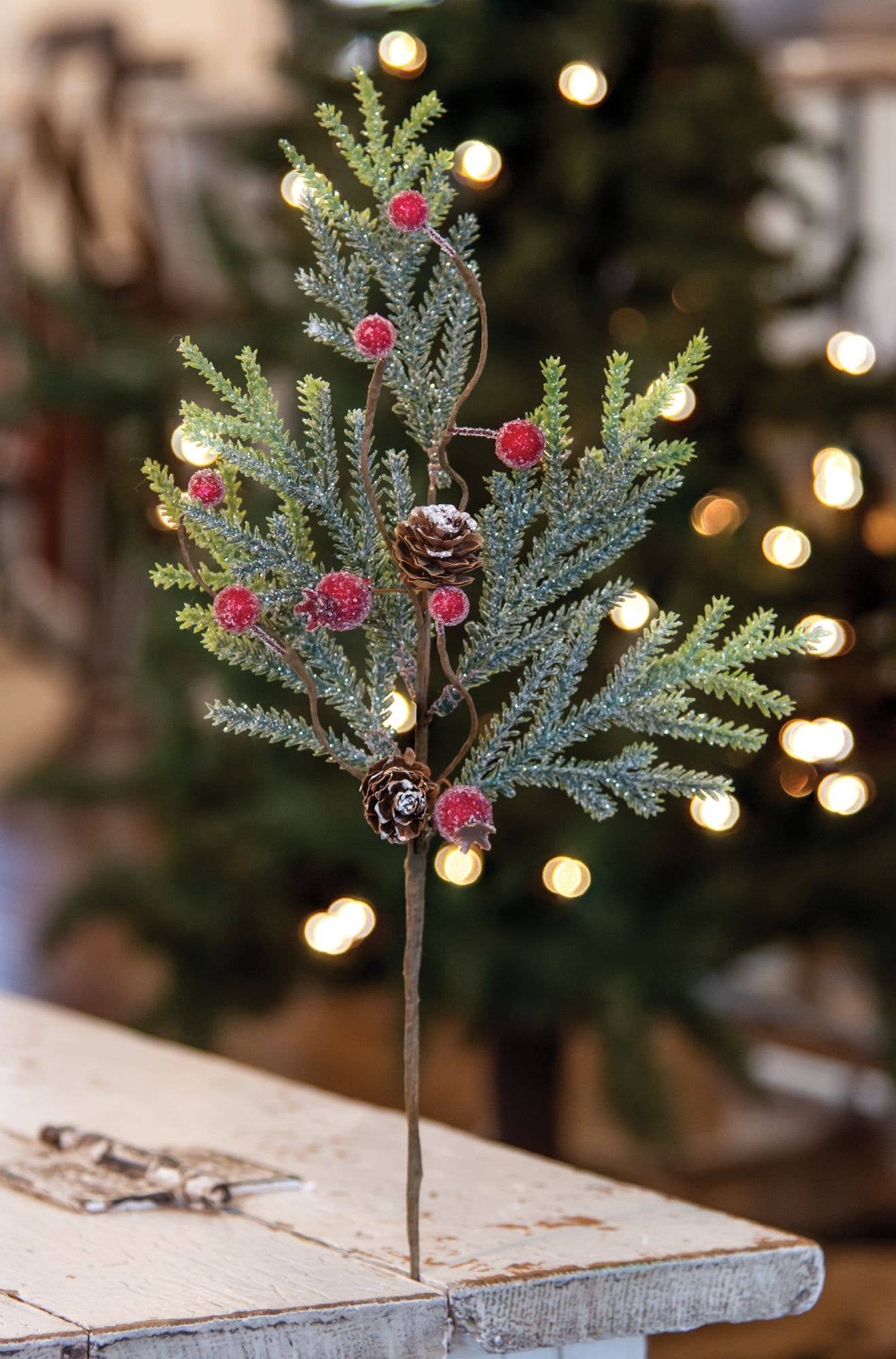Col House Designs - Wholesale Christmas Decoration - Mountain Pine with Berries Pick1