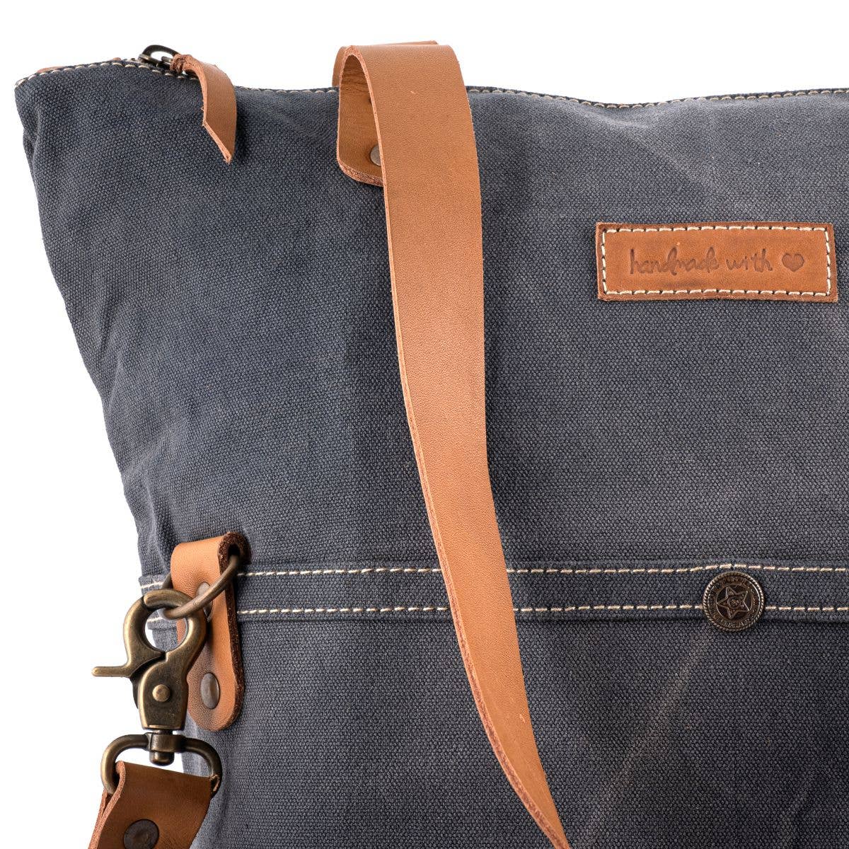 Sixtease Bags USA – Großhandel Tragetasche – Damen – Canvas Leder Damen Tragetasche - Grau3