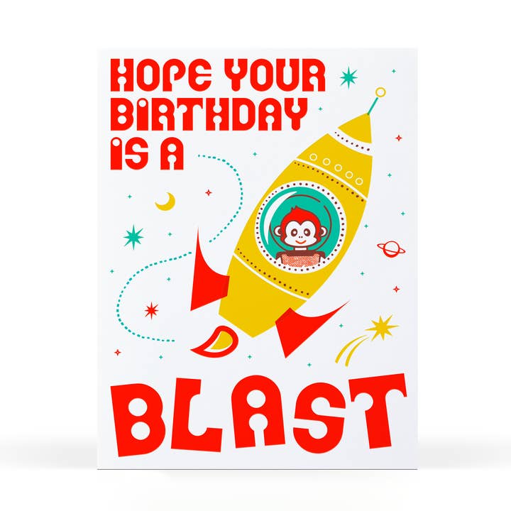 Birthday Blast Grußkarte für den Großhandel von Sweet Bippy Press