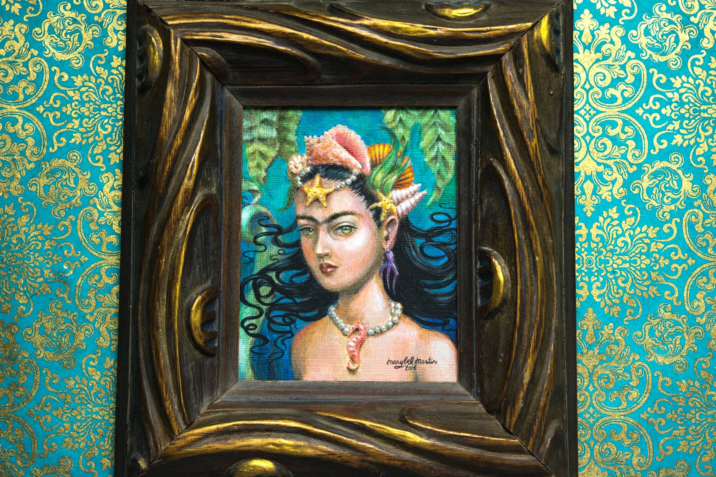 Marybel Martin - Wholesale Art Print - Mermaid Frida Kahlo  - Art Print By Marybel Martin - Signed1
