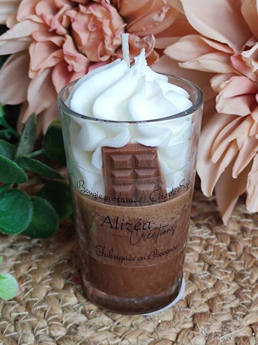 GLAZEN CHOCOLADEKAARS 80 GR voor wholesale door LES CREATIONS D'ALIZEA