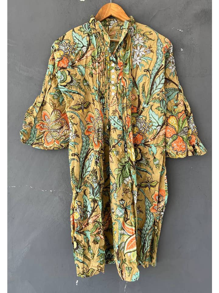 Bhawana Handicrafts - Wholesale Dress - Women's - Antique Floral Printed Handmade Cotton Kurtis Indian Kurtis