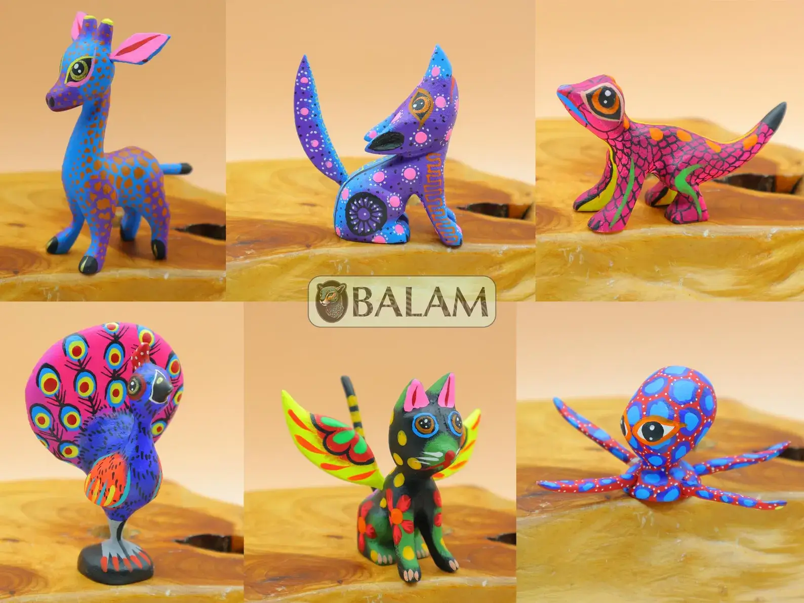 Balam Arts - Wholesale Sculpture - Small PREMIUM alebrije - Assorted Wood Carved Alebrijes3