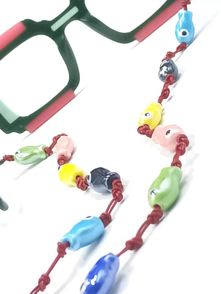 PORCELANA Corfú in Red LEATHER for Glasses for wholesale by MiCuelga