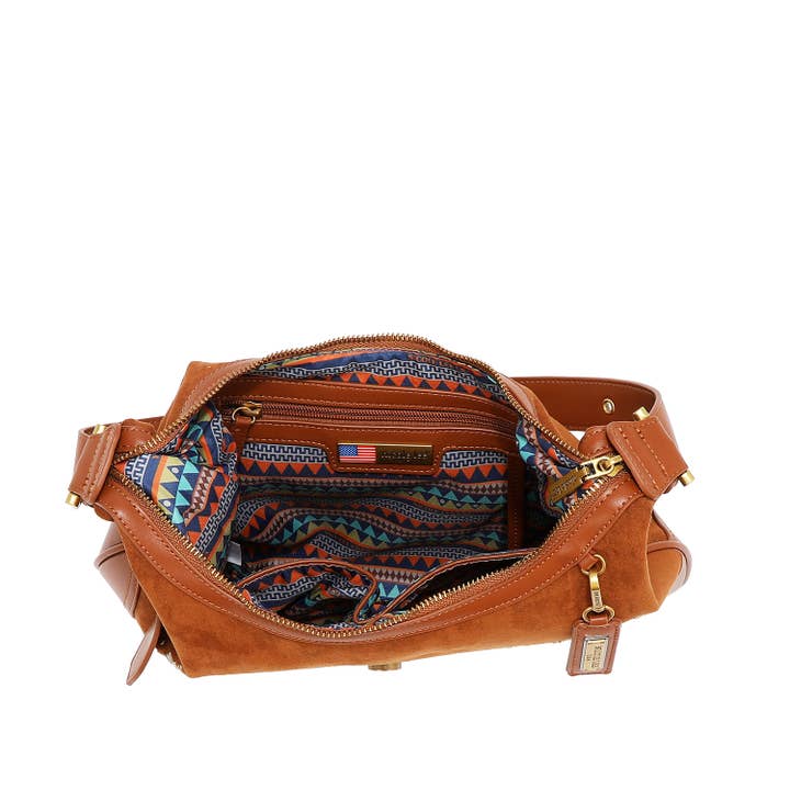 Nicole Lee USA – wholesale Shoulder bag – women's – FLORAL LEAF CRESCENT SHOULDER BAG
13