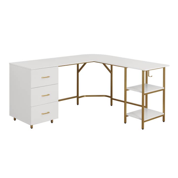 L-Shape Home Office Two-Tone Desk with Storage and other Purchase Wholesale desktop pc. Free Returns & Net 60 Terms on Faire trending on Faire.