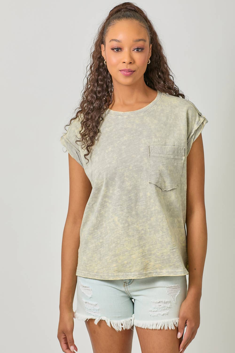 Mystree - Wholesale T-Shirt - Women's - 61119 Washed Slouchy Essential Tee1