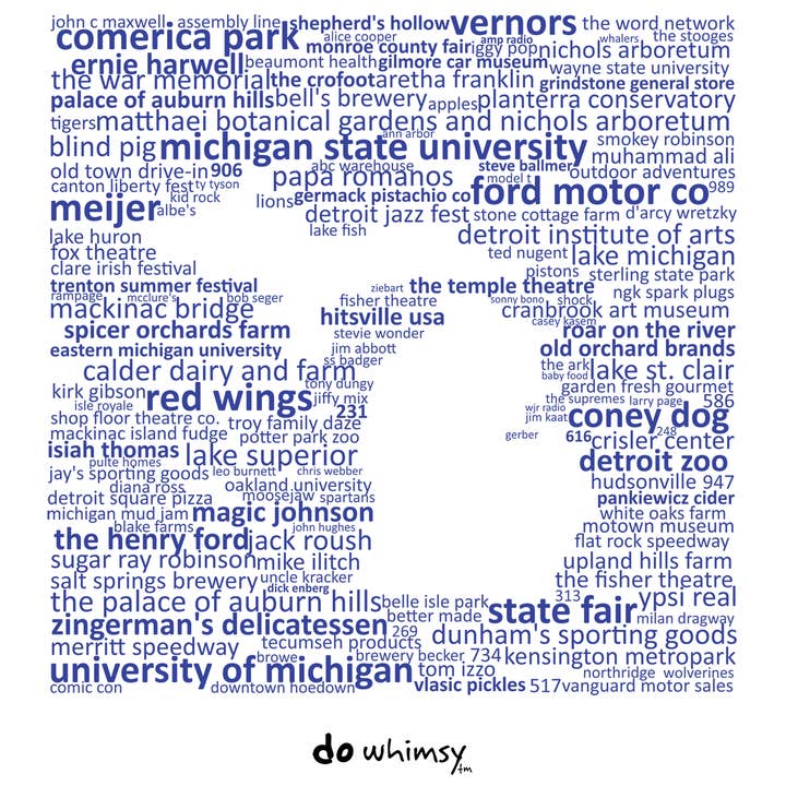 Works of Heart - Wholesale Tea Towel - Do Whimsy Tea Towel - Michigan1