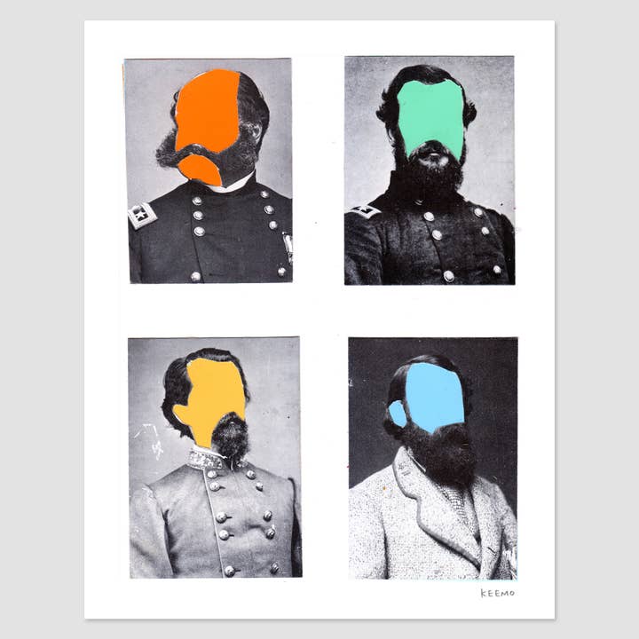 Keemo Gallery - Wholesale Art Print - Colorful History Art Print Civil War Wall Decor Collage