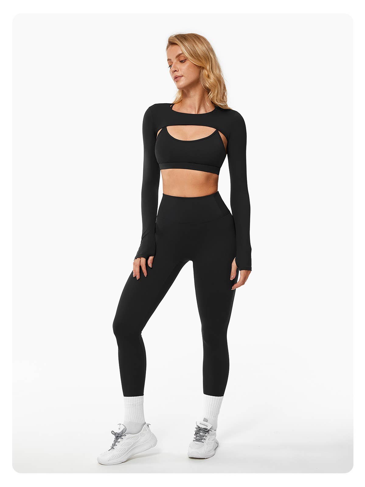 Mantra Active - Wholesale Activewear Set - Women's - Odette Sports Bra, Crop Top, and Legging 3 Piece Set6