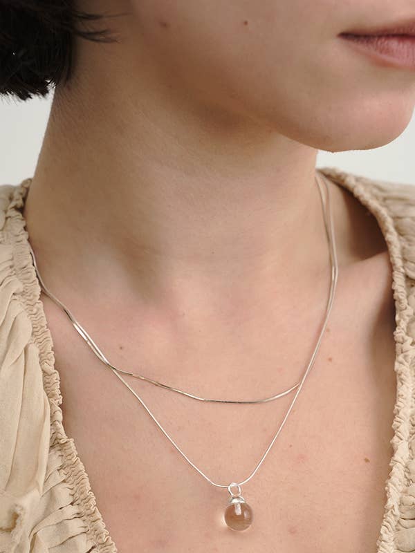 Thin Snake Necklace • 925 Sterling silver for wholesale by SOLI STUDIO