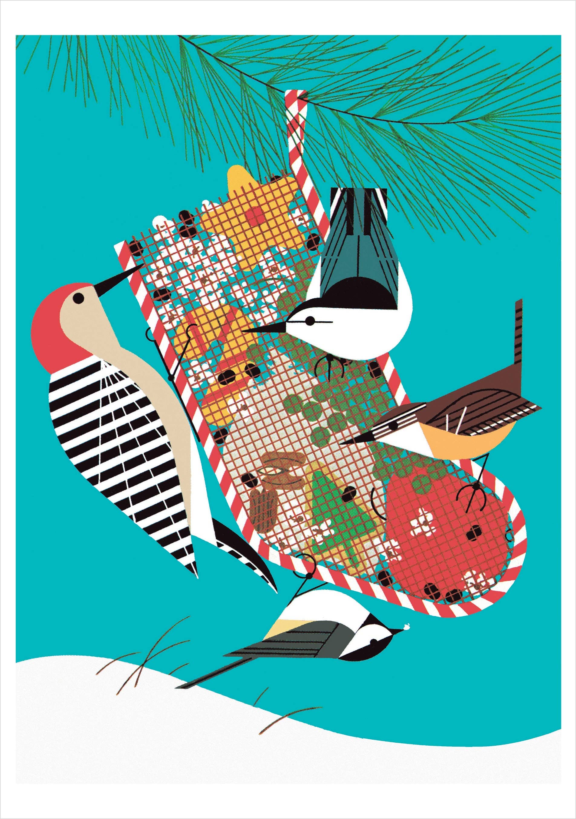 Pomegranate - Wholesale Christmas Card - Charley Harper: Birds Holiday Card Assortment1
