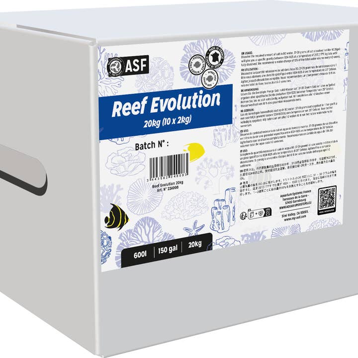 DrTim's Aquatics - Wholesale Pet Supplement - Not Cat/Dog - Reef Evolution 150 gal box (10 bags, makes 15 gal/bag)0