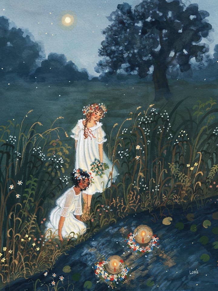 Strawberry Moon Art Print for wholesale by Loré Pemberton